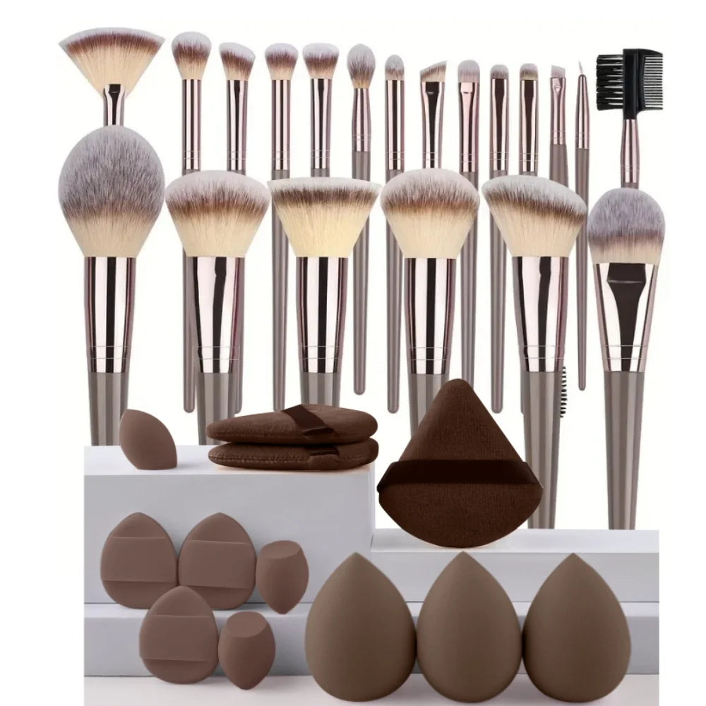 Vellorabags™ 3-20Pcs Premium Makeup Brushes Set Soft Fluffy Beauty Cosmetic Foundation Makeup Brush Eyeshadow Blush Kabuki Make Up Tools