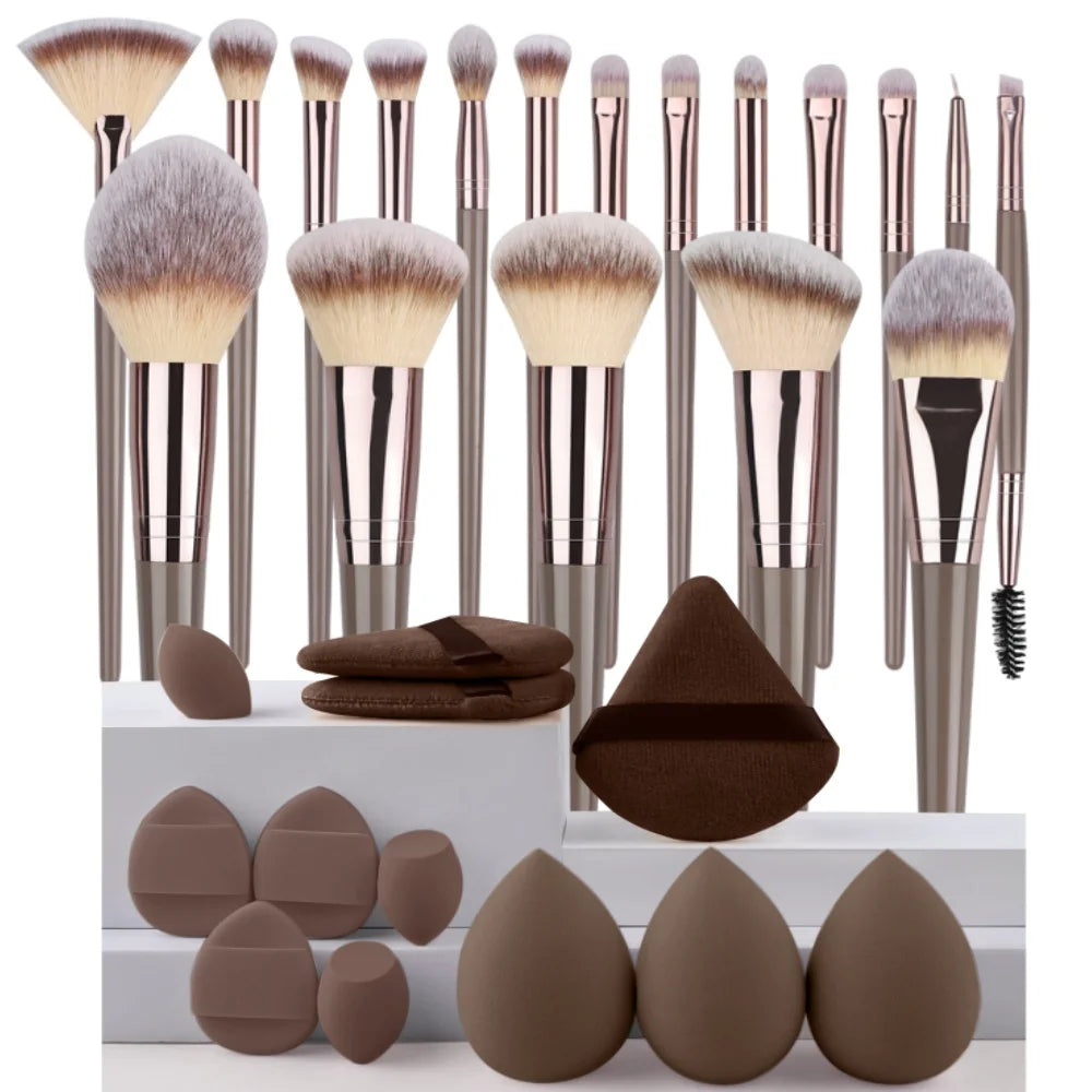 Vellorabags™ 3-20Pcs Premium Makeup Brushes Set Soft Fluffy Beauty Cosmetic Foundation Makeup Brush Eyeshadow Blush Kabuki Make Up Tools