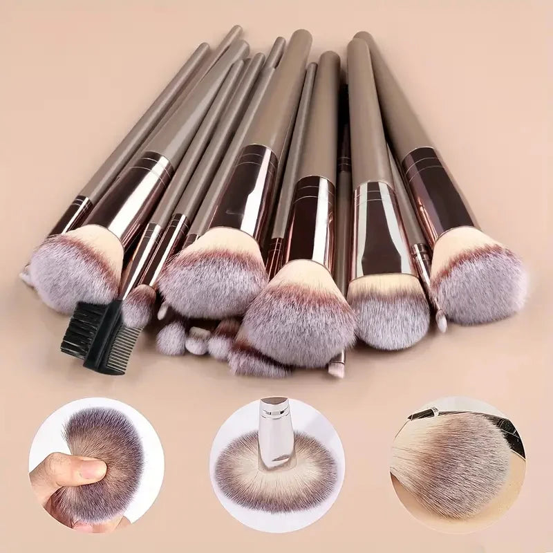 Vellorabags™ 3-20Pcs Premium Makeup Brushes Set Soft Fluffy Beauty Cosmetic Foundation Makeup Brush Eyeshadow Blush Kabuki Make Up Tools