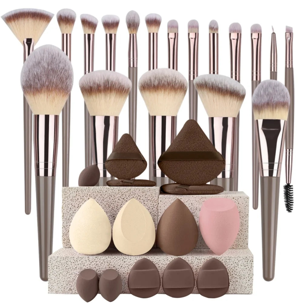 Vellorabags™ 3-20Pcs Premium Makeup Brushes Set Soft Fluffy Beauty Cosmetic Foundation Makeup Brush Eyeshadow Blush Kabuki Make Up Tools