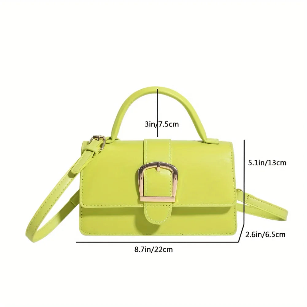 Vellorabags™ New Minimalist Green Mini Square Crossbody Bag for Women, Elegant High-End Niche Stylish Shoulder Purse, Versatile Small Handbag