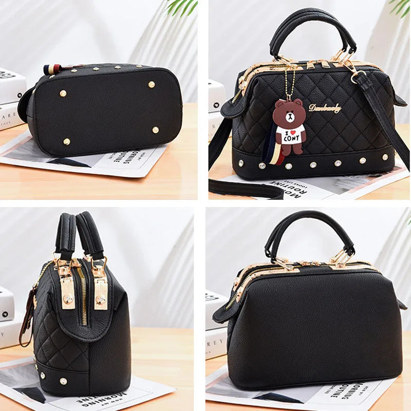 Vellorabags™ New Woman shoulder bag Large capacity Handbag for Women Crossbody bag Lychee pattern Portable bucket bag ladies messenger bags