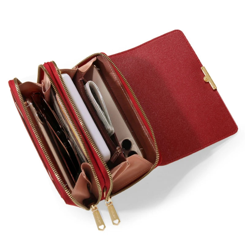 Vellorabags™ Women's Wallet Korean Handbag Multi Card Large Capacity Casual Shoulder Bag Mobile Phone Packet Fashion New Style