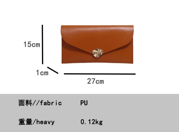 Vellorabags™ New Fashion Women Large Capacity Envelope Clutch Bag Solid Color Casual Simple Handbag