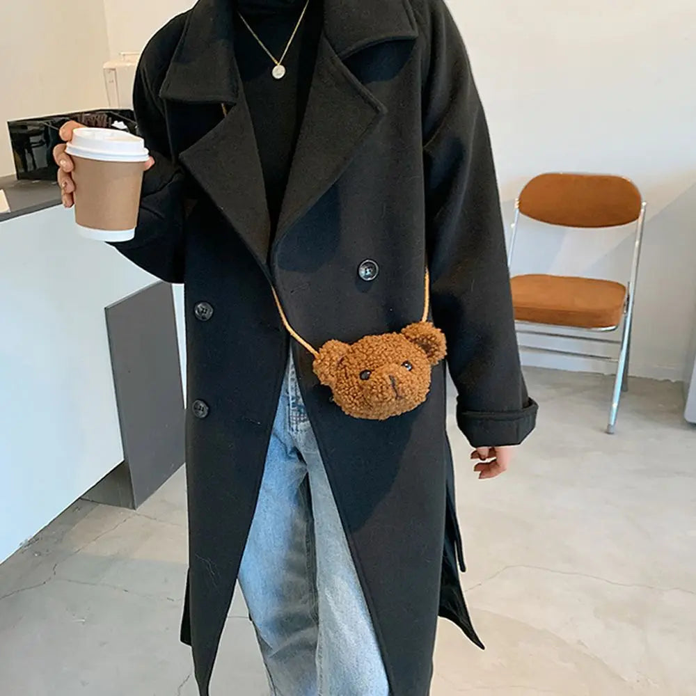 Vellorabags™ Bags Cartoons Animals Messenger Bag  Bear Shoulder Bag Diagonal Women Bag Smile Bear  Bag  Purses