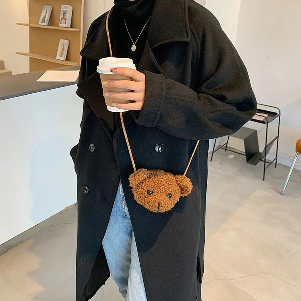 Vellorabags™ Bags Cartoons Animals Messenger Bag  Bear Shoulder Bag Diagonal Women Bag Smile Bear  Bag  Purses