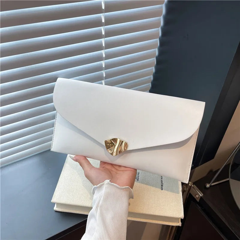 Vellorabags™ New Fashion Women Large Capacity Envelope Clutch Bag Solid Color Casual Simple Handbag