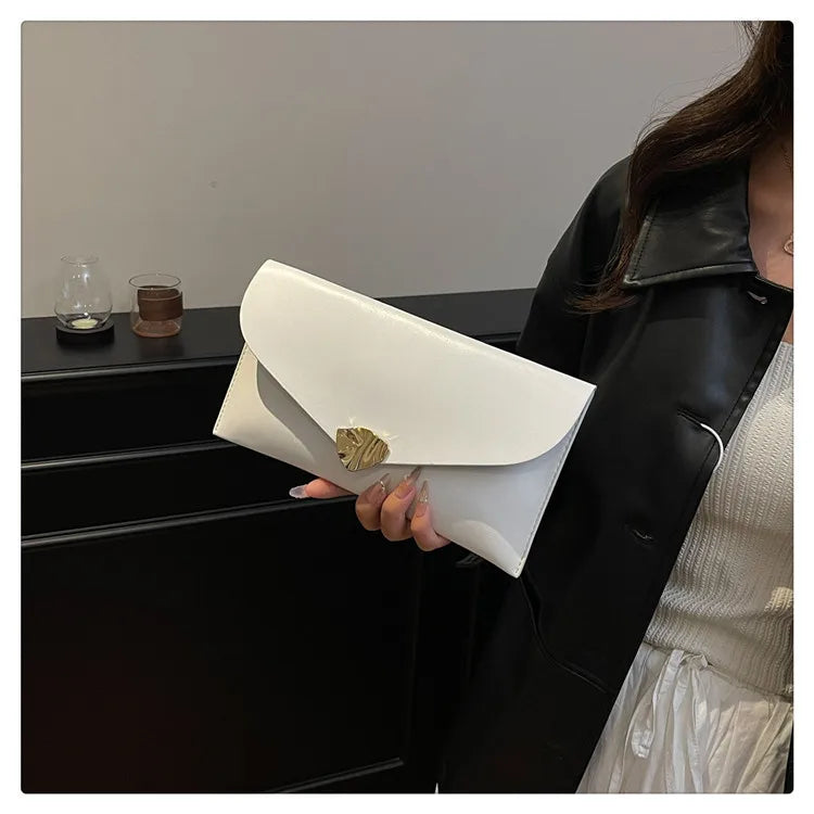 Vellorabags™ New Fashion Women Large Capacity Envelope Clutch Bag Solid Color Casual Simple Handbag