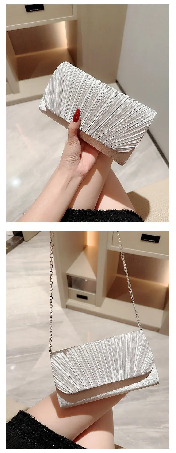 Vellorabags™ Luxury Satin Evening Clutch Bag