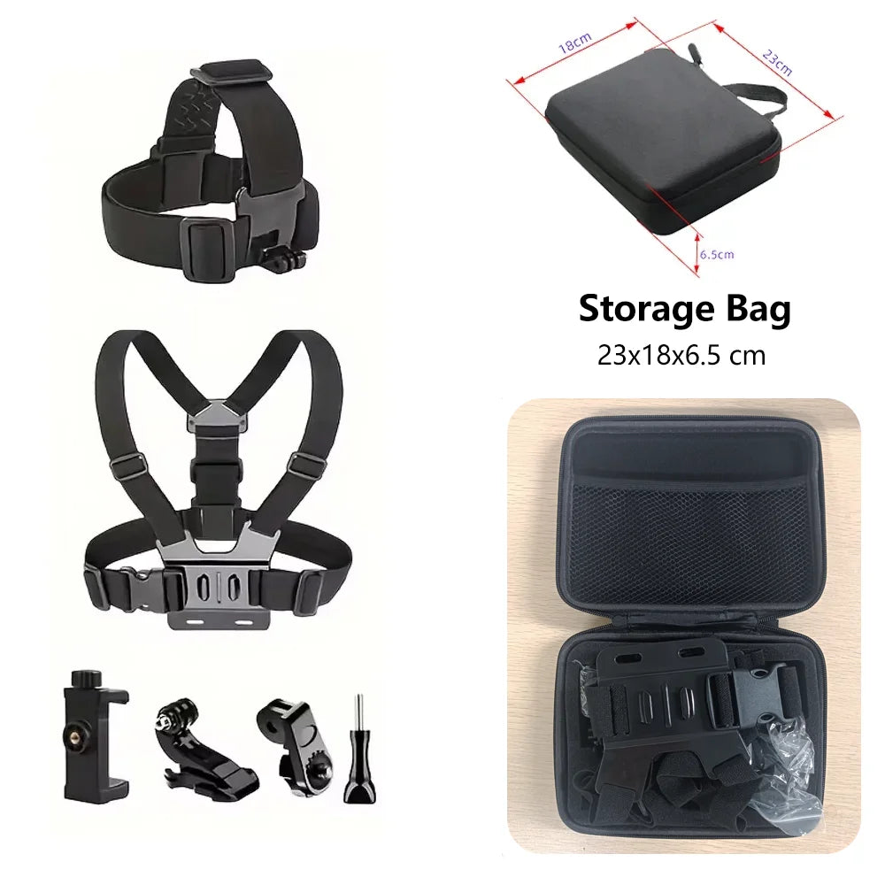 Vellorabags™ Mobile Phone Head Chest Strap Harness Mount Holder Kit