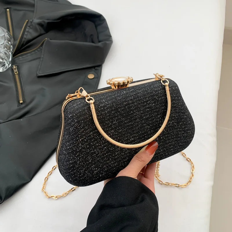 Vellorabags™ Luxury High Design Women Evening Bag Brand Party Banquet Glitter Bag for Ladies Wedding Clutch Handbag Shoulder Bag Chain Bolsas