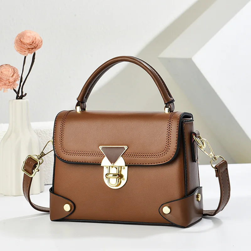 Vellorabags™ White/Brown Handbag for Women