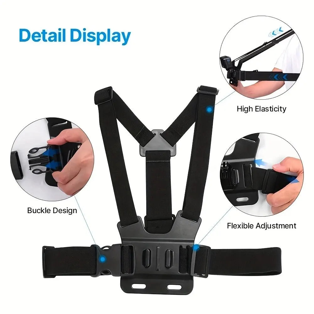 Vellorabags™ Mobile Phone Head Chest Strap Harness Mount Holder Kit