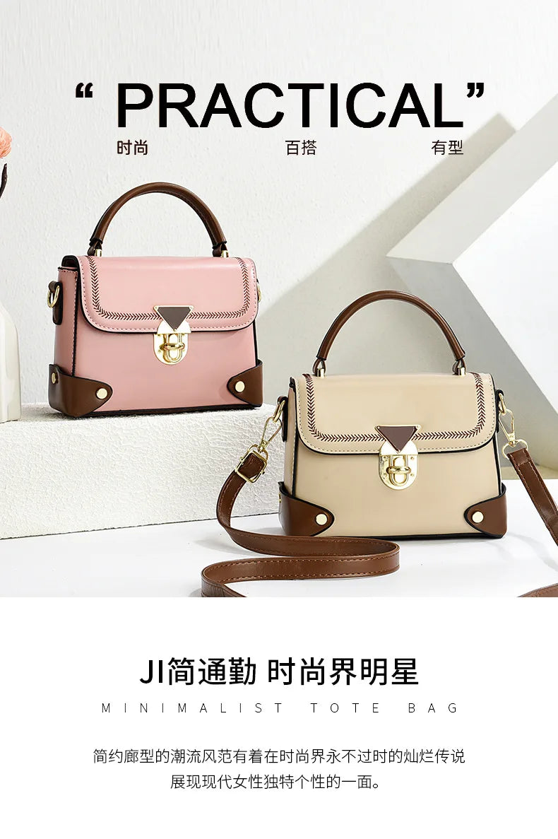 Vellorabags™ White/Brown Handbag for Women