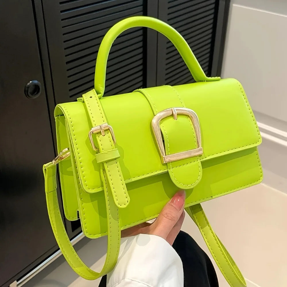 Vellorabags™ New Minimalist Green Mini Square Crossbody Bag for Women, Elegant High-End Niche Stylish Shoulder Purse, Versatile Small Handbag