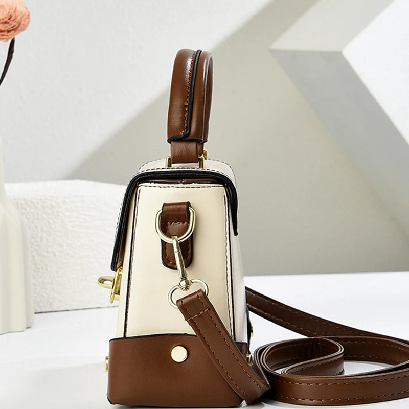 Vellorabags™ White/Brown Handbag for Women