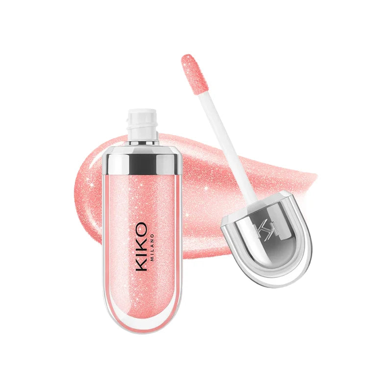 Vellorabags™ Original Kiko 3D Mirror Lip Glaze Waterproof Non Fading and Non Stick Cup Gentle Bean Paste Color Fine Shiny Point Charm Red
