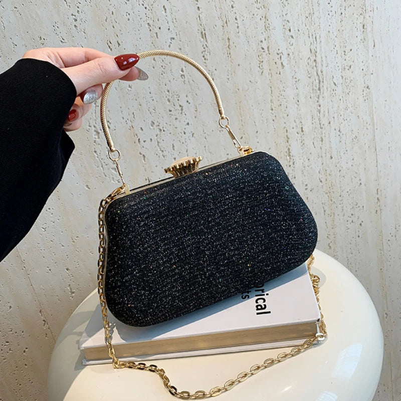 Vellorabags™ Luxury High Design Women Evening Bag Brand Party Banquet Glitter Bag for Ladies Wedding Clutch Handbag Shoulder Bag Chain Bolsas