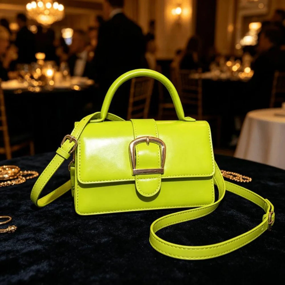 Vellorabags™ New Minimalist Green Mini Square Crossbody Bag for Women, Elegant High-End Niche Stylish Shoulder Purse, Versatile Small Handbag
