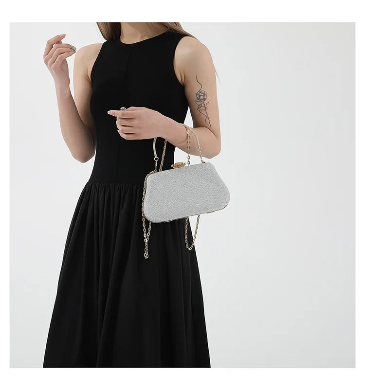 Vellorabags™ Luxury High Design Women Evening Bag Brand Party Banquet Glitter Bag for Ladies Wedding Clutch Handbag Shoulder Bag Chain Bolsas