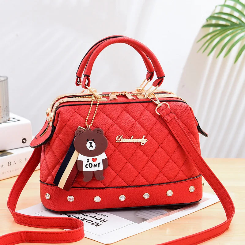 Vellorabags™ New Woman shoulder bag Large capacity Handbag for Women Crossbody bag Lychee pattern Portable bucket bag ladies messenger bags