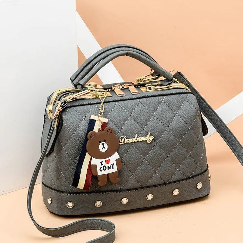 Vellorabags™ New Woman shoulder bag Large capacity Handbag for Women Crossbody bag Lychee pattern Portable bucket bag ladies messenger bags