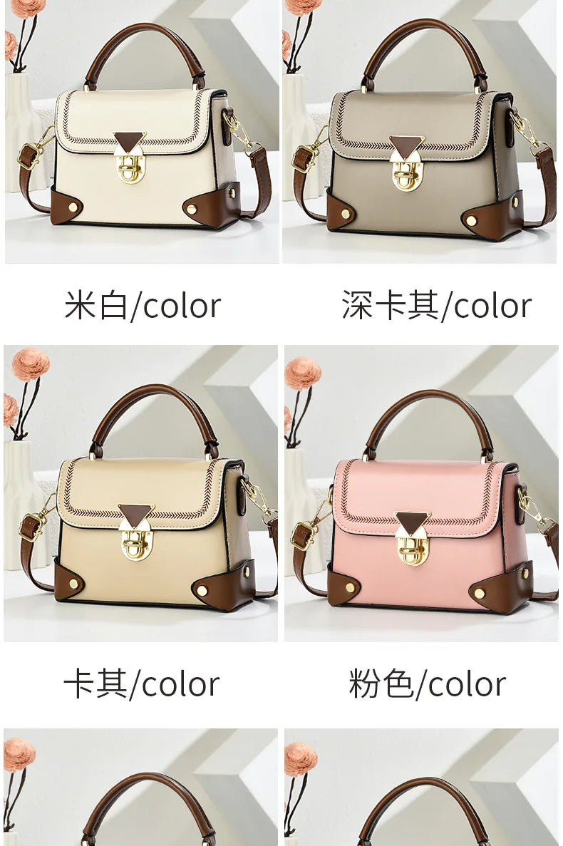 Vellorabags™ White/Brown Handbag for Women