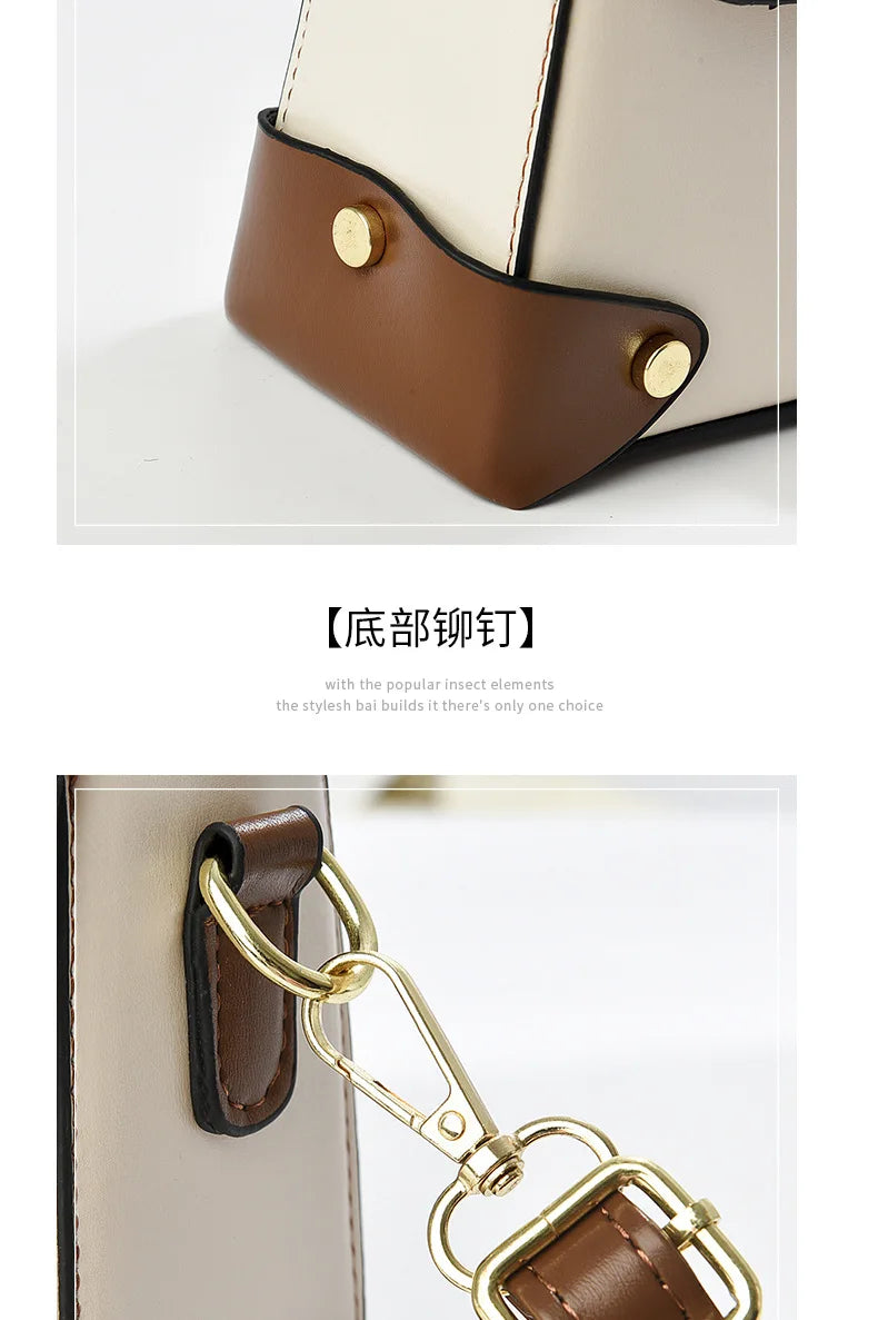 Vellorabags™ White/Brown Handbag for Women