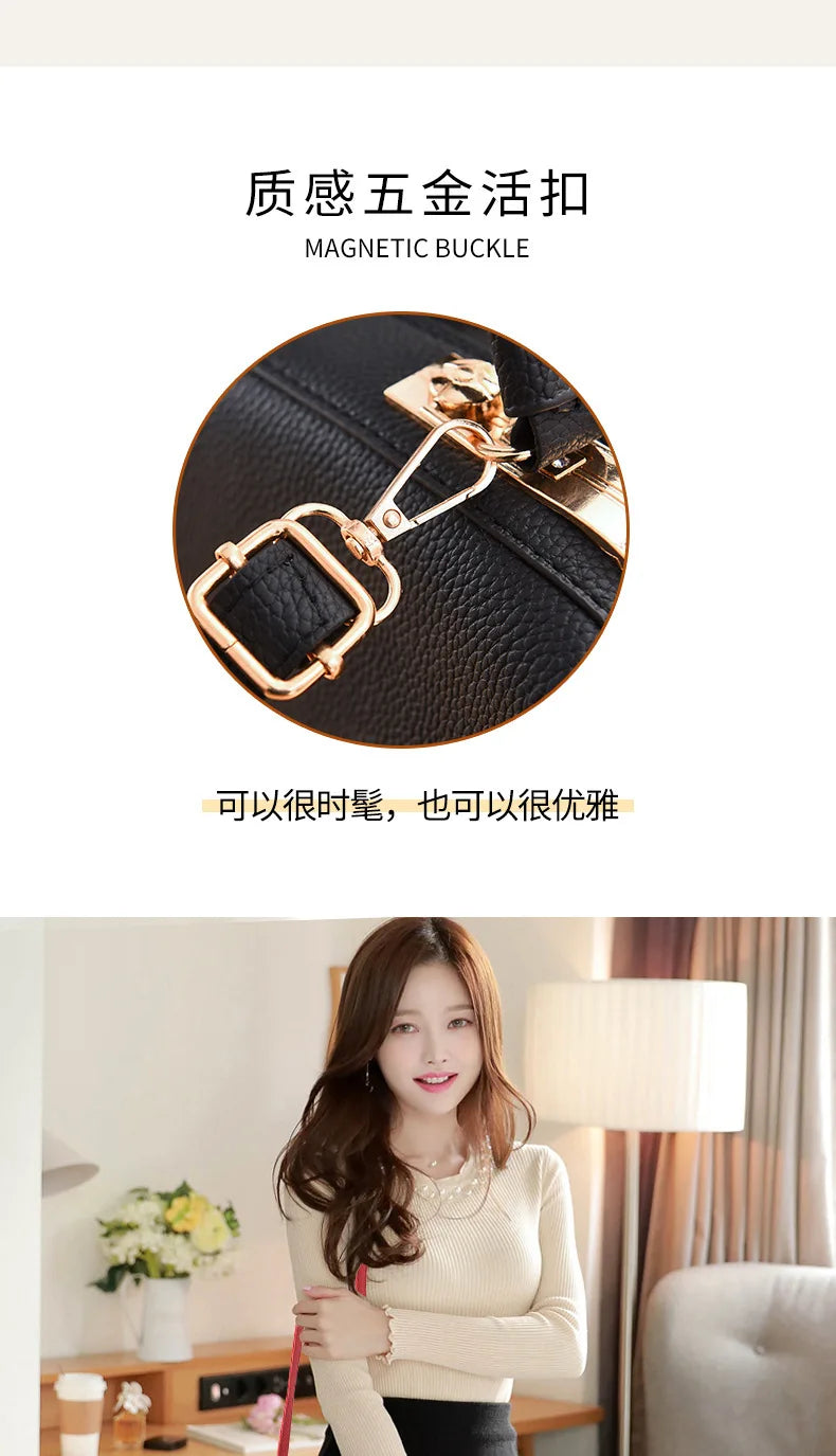 Vellorabags™ New Woman shoulder bag Large capacity Handbag for Women Crossbody bag Lychee pattern Portable bucket bag ladies messenger bags