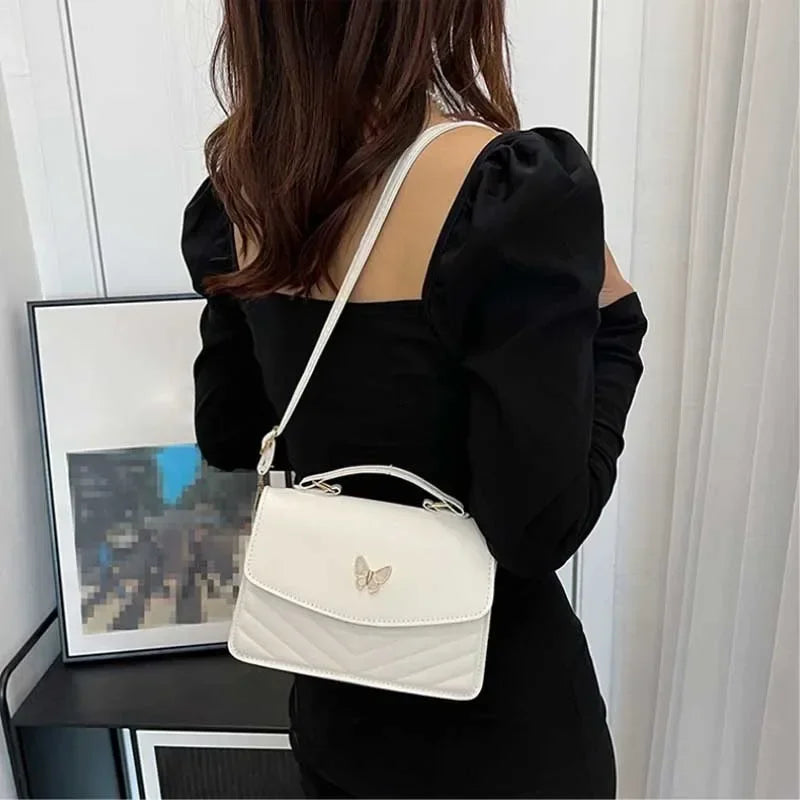 Vellorabags™  PU Versatile and Fashionable Portable Small Square Bag Single Shoulder Crossbody Bag Luxury Designer Handbag Bolsas De Mujer