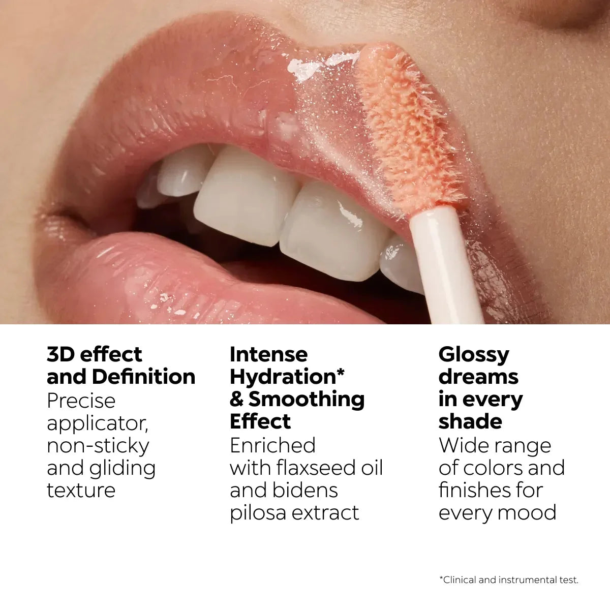 Vellorabags™ Original Kiko 3D Mirror Lip Glaze Waterproof Non Fading and Non Stick Cup Gentle Bean Paste Color Fine Shiny Point Charm Red