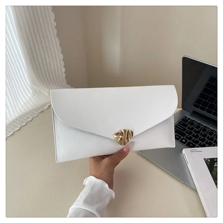 Vellorabags™ New Fashion Women Large Capacity Envelope Clutch Bag Solid Color Casual Simple Handbag