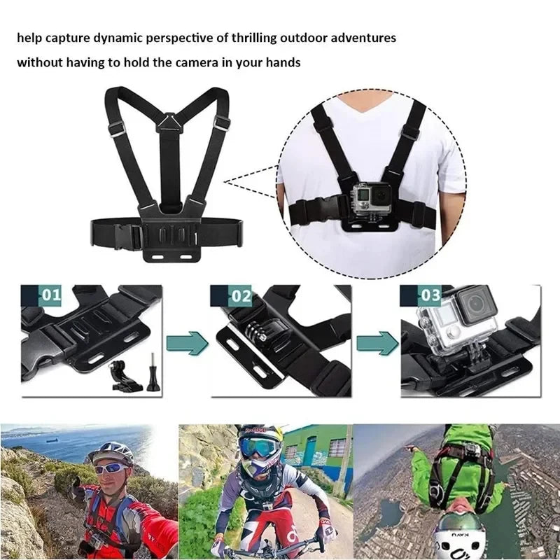 Vellorabags™ Mobile Phone Head Chest Strap Harness Mount Holder Kit