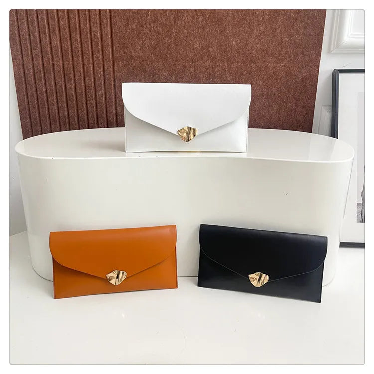 Vellorabags™ New Fashion Women Large Capacity Envelope Clutch Bag Solid Color Casual Simple Handbag