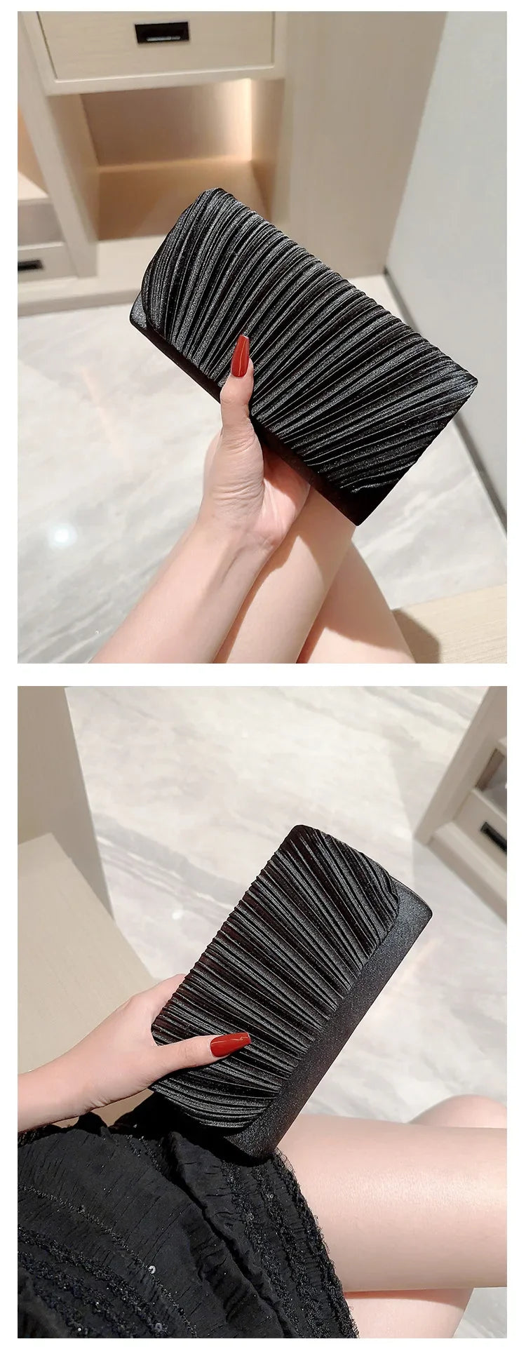 Vellorabags™ Luxury Satin Evening Clutch Bag