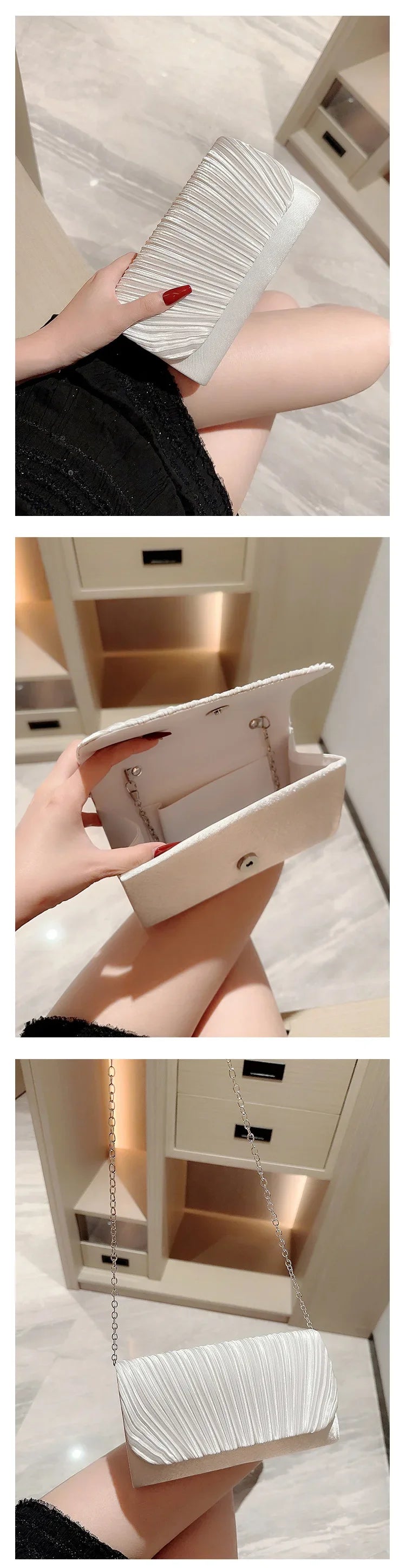 Vellorabags™ Luxury Satin Evening Clutch Bag