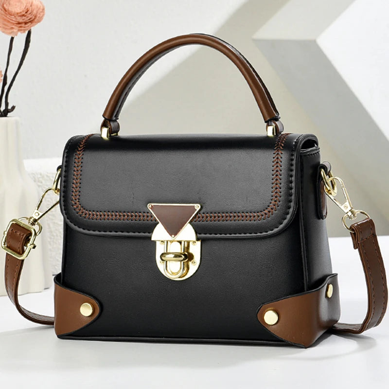 Vellorabags™ White/Brown Handbag for Women