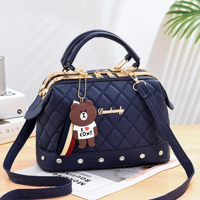 Vellorabags™ New Woman shoulder bag Large capacity Handbag for Women Crossbody bag Lychee pattern Portable bucket bag ladies messenger bags