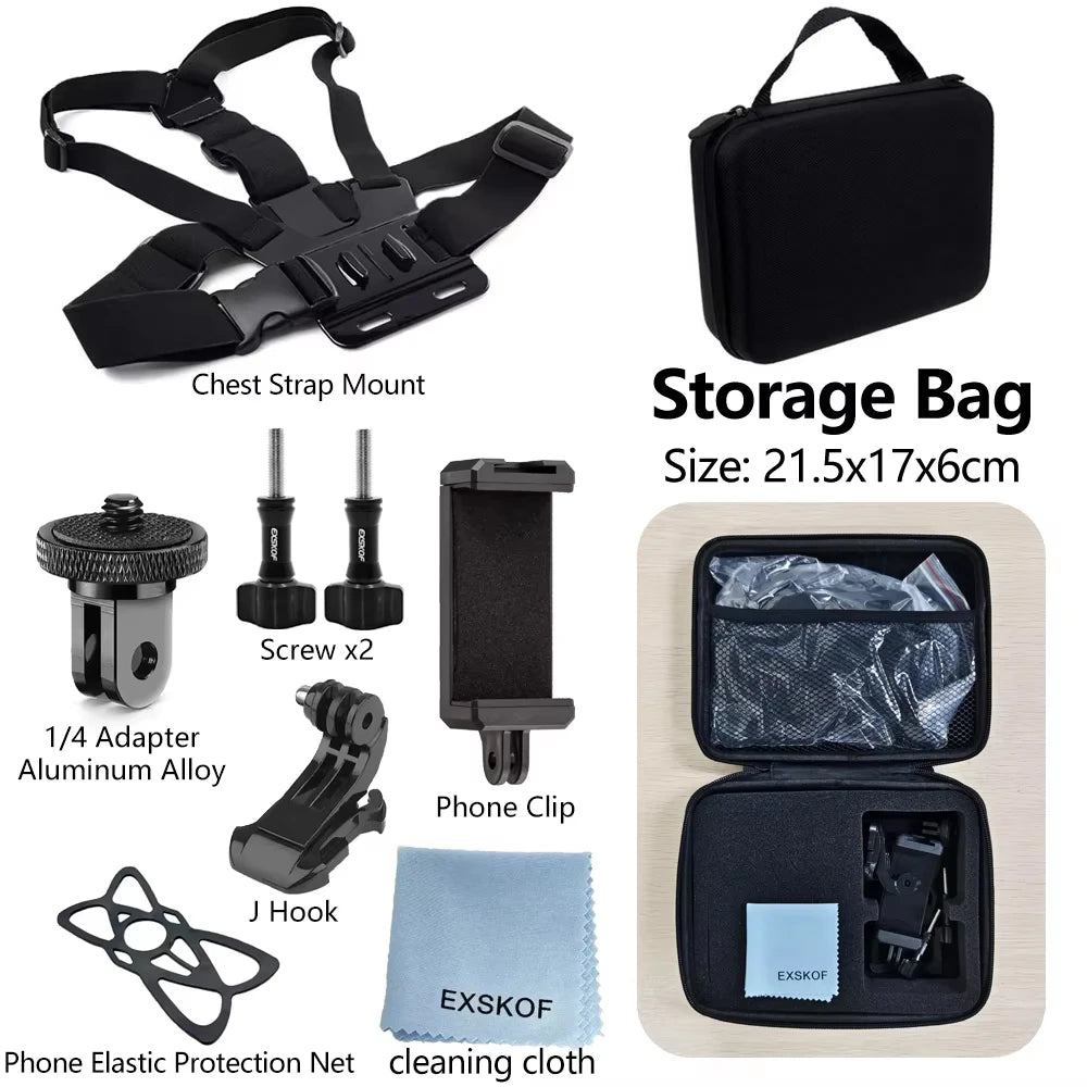Vellorabags™ Mobile Phone Head Chest Strap Harness Mount Holder Kit