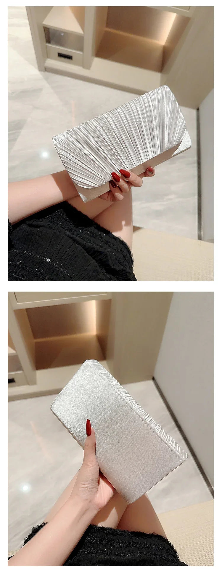 Vellorabags™ Luxury Satin Evening Clutch Bag