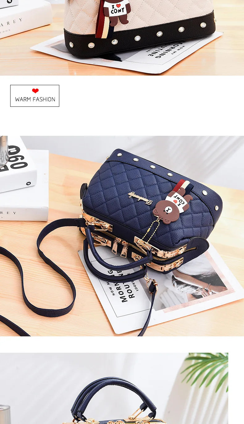 Vellorabags™ New Woman shoulder bag Large capacity Handbag for Women Crossbody bag Lychee pattern Portable bucket bag ladies messenger bags