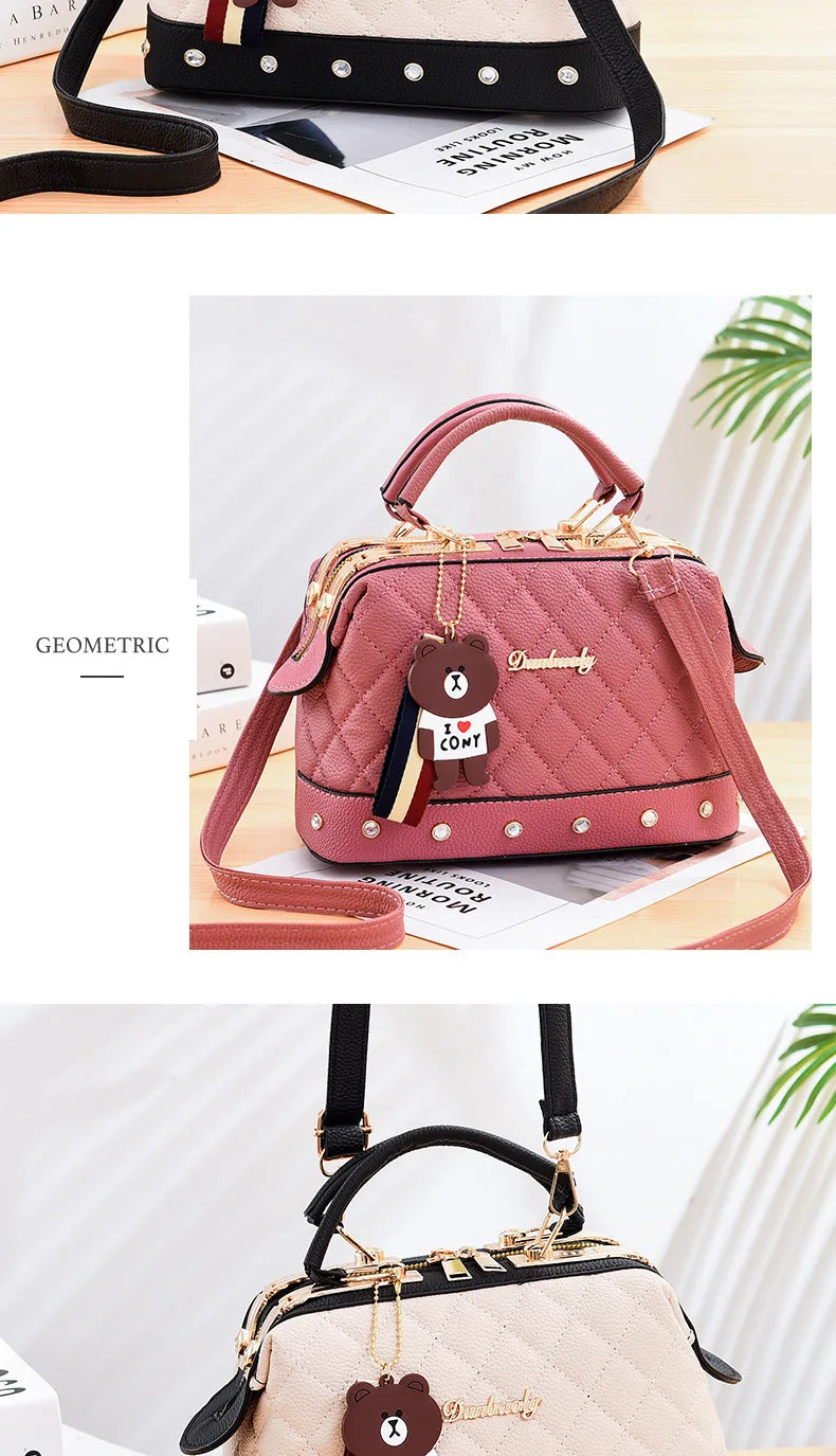Vellorabags™ New Woman shoulder bag Large capacity Handbag for Women Crossbody bag Lychee pattern Portable bucket bag ladies messenger bags