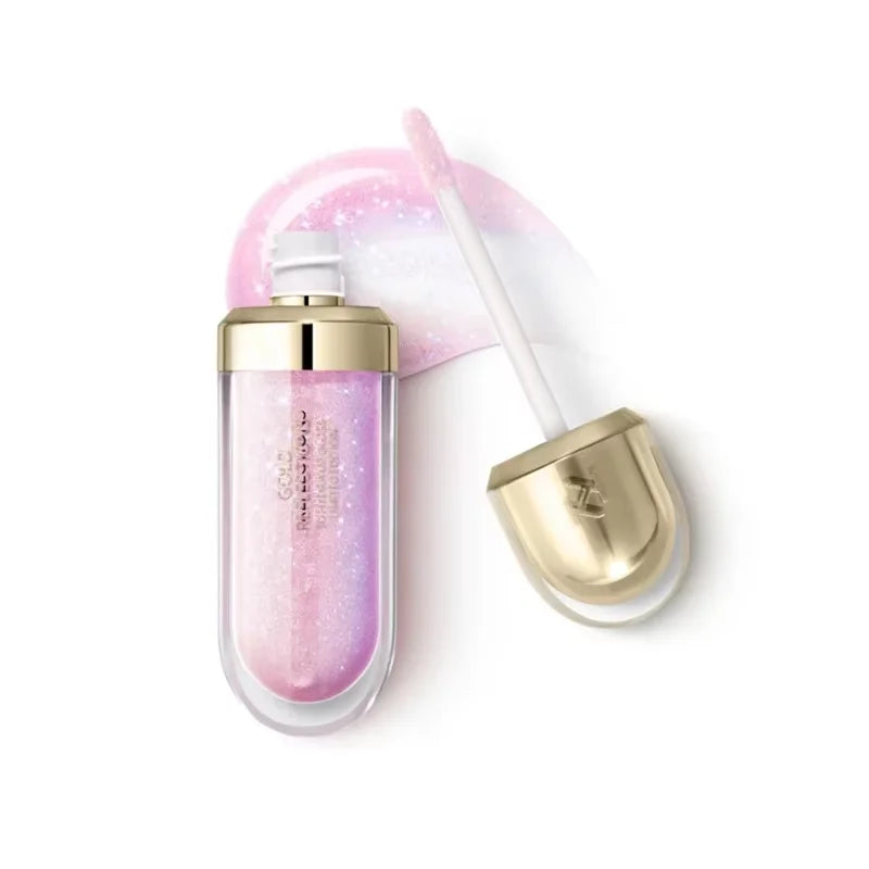 Vellorabags™ Original Kiko 3D Mirror Lip Glaze Waterproof Non Fading and Non Stick Cup Gentle Bean Paste Color Fine Shiny Point Charm Red