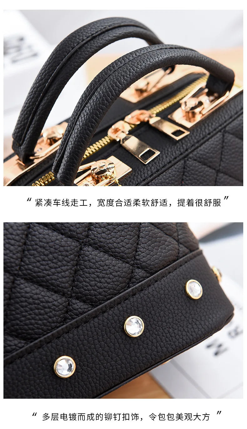 Vellorabags™ New Woman shoulder bag Large capacity Handbag for Women Crossbody bag Lychee pattern Portable bucket bag ladies messenger bags