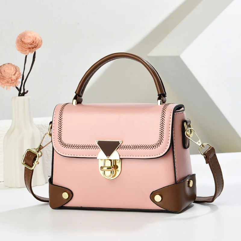Vellorabags™ White/Brown Handbag for Women
