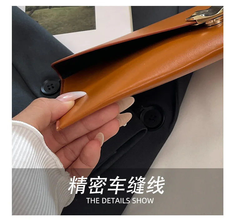 Vellorabags™ New Fashion Women Large Capacity Envelope Clutch Bag Solid Color Casual Simple Handbag