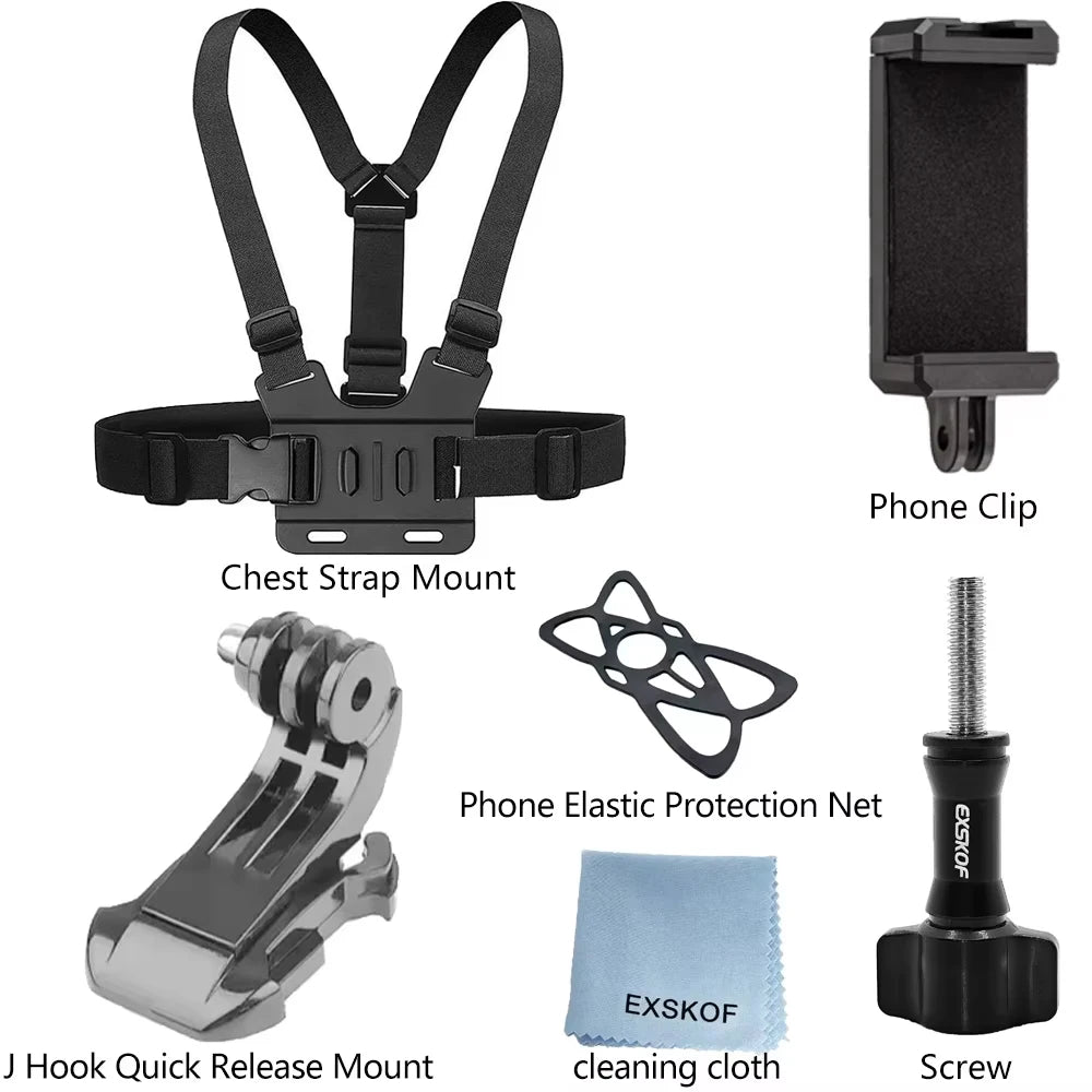 Vellorabags™ Mobile Phone Head Chest Strap Harness Mount Holder Kit