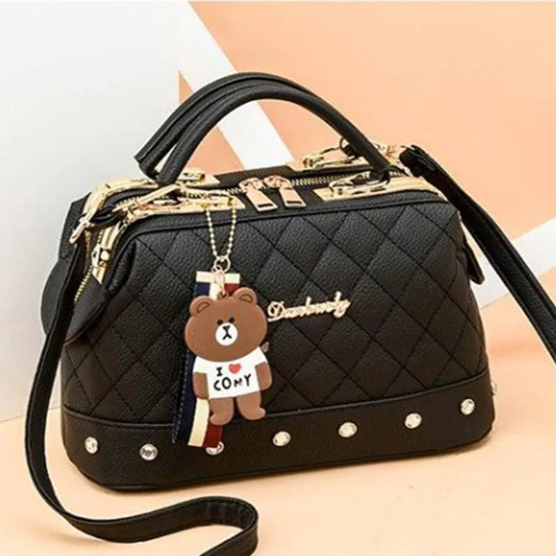 Vellorabags™ New Woman shoulder bag Large capacity Handbag for Women Crossbody bag Lychee pattern Portable bucket bag ladies messenger bags