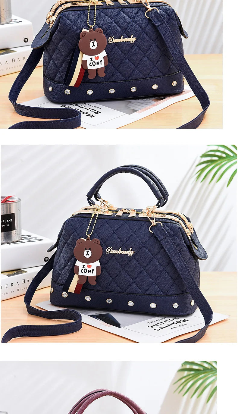 Vellorabags™ New Woman shoulder bag Large capacity Handbag for Women Crossbody bag Lychee pattern Portable bucket bag ladies messenger bags