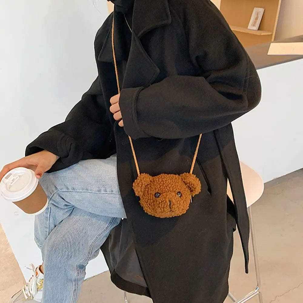 Vellorabags™ Bags Cartoons Animals Messenger Bag  Bear Shoulder Bag Diagonal Women Bag Smile Bear  Bag  Purses